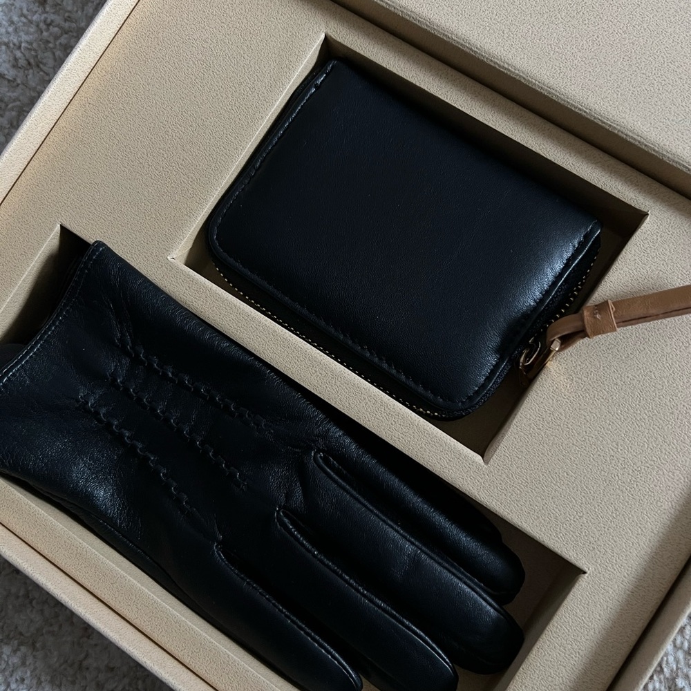 NWT Zara Leather wallet & Gloves